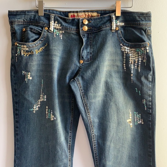 Apple Bottom Jeans Size 12 Bedazzled - Picture 3 of 11